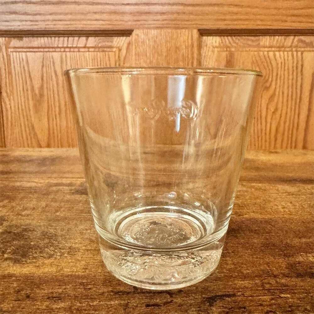 Crown Royal Embossed Rocks Glass Lowball Tumbler Clear Heavy Base - Picture 3 of 6